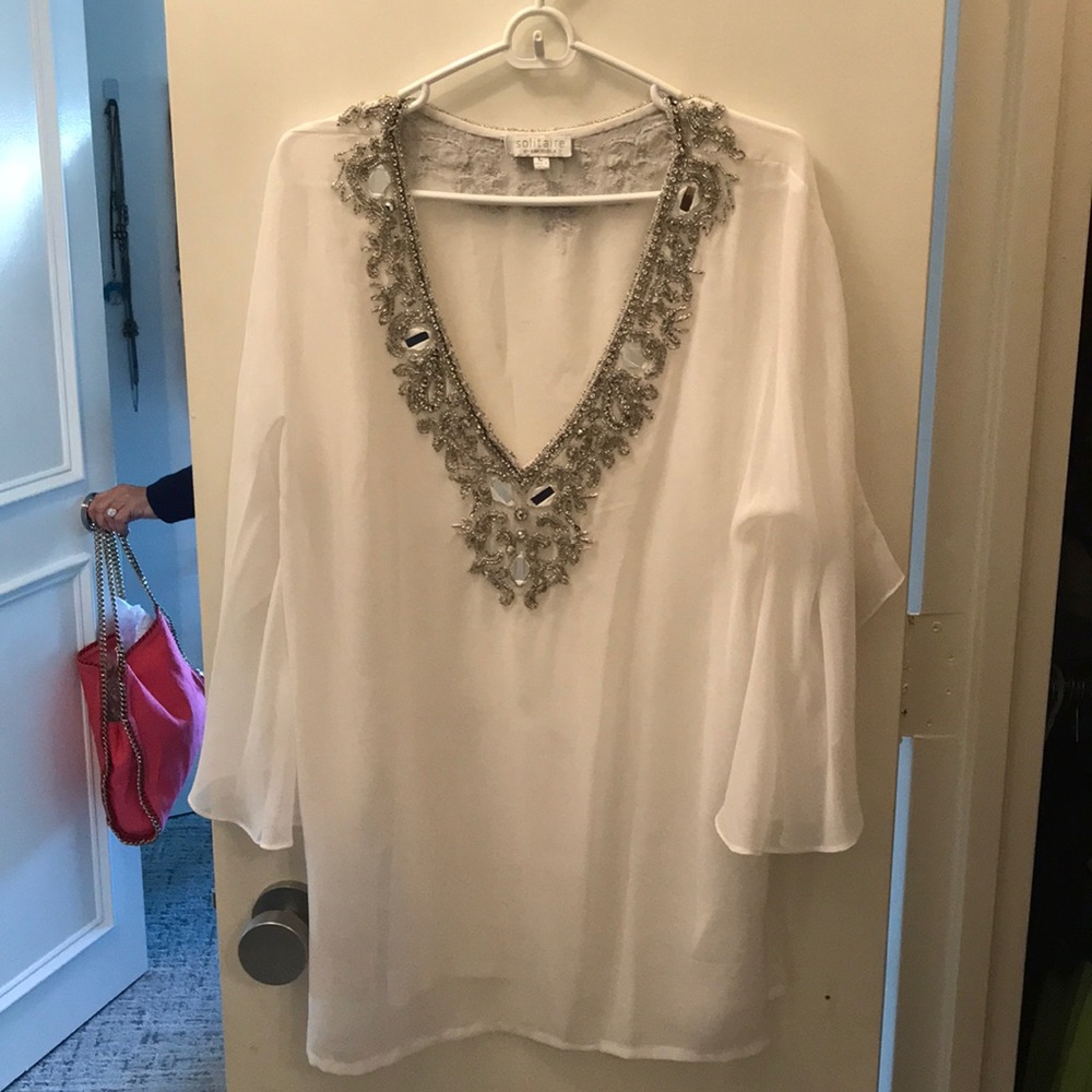 NEVER WORN Solitaire Women’s Beaded Beach Cover Up